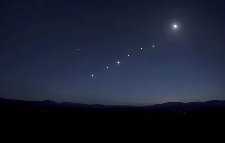 Planets in a line. Credit: James Webb Space Telescope