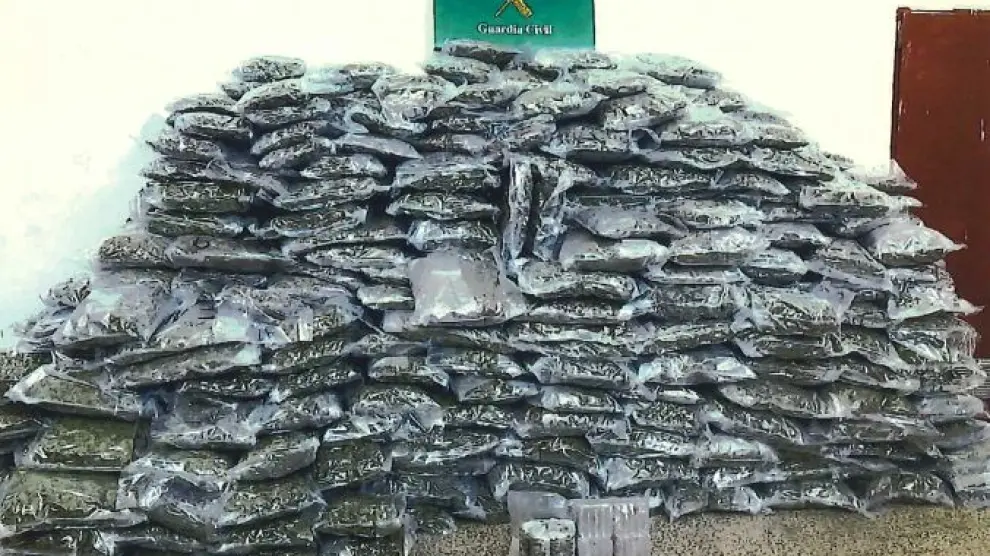 Grote criminele operatie rond cannabis in Aragón ontdekt