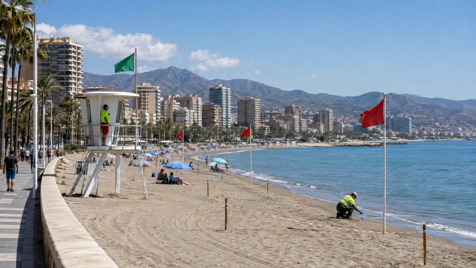 Twee stranden in Málaga weer open na E. coli besmetting, vier blijven gesloten